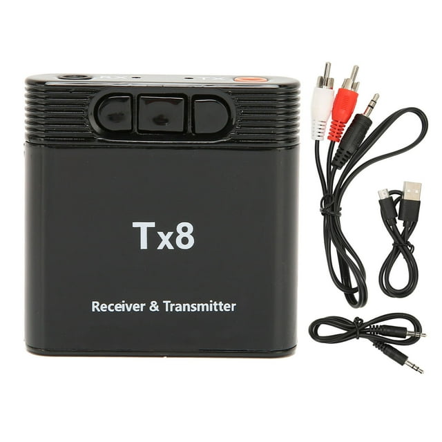 Transmisor receptor Bluetooth 2 en 1, adaptador auxiliar inalámbrico de carga USB para TV, altavoz de coche, estéreo para el hogar y PC