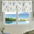 thumbnail image 3 of Purple Yellow Diamond Farmhouse Short Window Curtain Valances, Modern Geometric Middle Century Rod Pocket Kitchen Valances for Living Room Bedroom Bathroom Cafe 54" x 18", 3 of 8