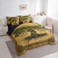 thumbnail image 3 of jejeloiu Boho Exotic Style 7pcs Bedding Comforter Set,Rustic Plant Tree Queen Bedding Sets For Adults Reversible, 3 of 8