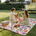 thumbnail image 4 of Spring Botanical Outdoor Rug for Patio/Deck/Porch, Non-Slip Large Area Rug 4 x 6 Ft, Watercolor Floral Flowers Country Vintage Indoor Outdoor Rugs Washable Area Rugs, Camping Rug Carpet Runner, 4 of 8