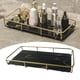 thumbnail image 1 of Bandeja de Almacenamiento Individual, Soporte de Exhibición de Almacenamiento Estantes Patrón de Mármol Decoración Luz de Lujo para Encimera Perfume C Negro Macarena bandeja de almacenamiento, 1 of 8