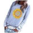 thumbnail image 2 of Puntoco Mujeres Impresión O-cuello Manga larga tops Suéter suelto Sudadera Blusa informal Puntoco Puntoco-7342, 2 of 5