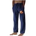thumbnail image 1 of FAIWAD Mens Loose Straight Legs Pant Elastic Waist Lightweight Breathable Vacation Pants, 1 of 4