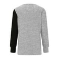 thumbnail image 6 of biudgviw Fall Sweater for Women Ribbed Color Block Crew Neck Casual Pullover Tops Lantern Long Sleeve Lightweight Tunic Blouses, 6 of 7