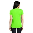 thumbnail image 2 of Sport Tek Adult Female Women Plain Short Sleeves T-Shirt Neon Green Medium, 2 of 4