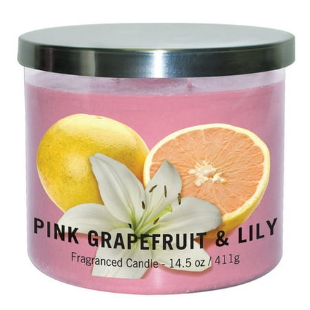 Pink Grapefruit and Lily Jar Candle - Walmart.com