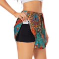 thumbnail image 3 of Lsque Mandala Colorful Printed Women's Running Shorts with Liner Pockets,Elastic Quick Dry Workout Athletic Gym Yoga Shorts,Womens High Waist Shorts-X-Large, 3 of 9