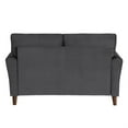 thumbnail image 4 of Sarah 57 Inch Loveseat- Gray Velvet- Stitch Tufting- Reversible Cushions, 4 of 6