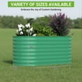 thumbnail image 4 of Weatherproof Green Galvanized Metal Raised Garden Bed – Outdoor Planter Box, Rust-Resistant, Durable 0.6mm Steel, Tool-Complimentary Setup, Safe Edging – Vegetables, Herbs & Flowers, Green,, 4 of 8