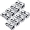 thumbnail image 1 of Sacapuntas de metal en miniatura (8 piezas) Sacapuntas de mano de aluminio de un solo orificio Sacapuntas de metal para la mayoría de los tamaños de lápices para adultos y niños, 1 of 5