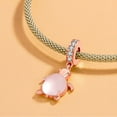 thumbnail image 6 of ROSIANNA 925 Sterling Silver Charm for Women Bracelet Rose Gold Sea Turtle Pink Stone Dangle Charm Necklace Pendant, 6 of 6