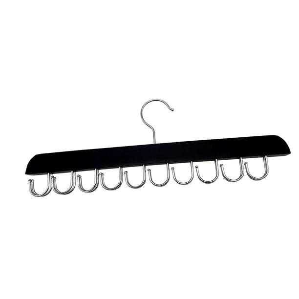 Colgador de para armario, colgador de camiseta sin mangas, organizadores de madera y almacenamiento para dormitorio y apartamento para Gancho negro 20