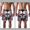 thumbnail image 3 of luoweisi Men's Beach Shorts Quick Dry Swim Trunks with Mesh Lining Couple Skulls L, 3 of 5