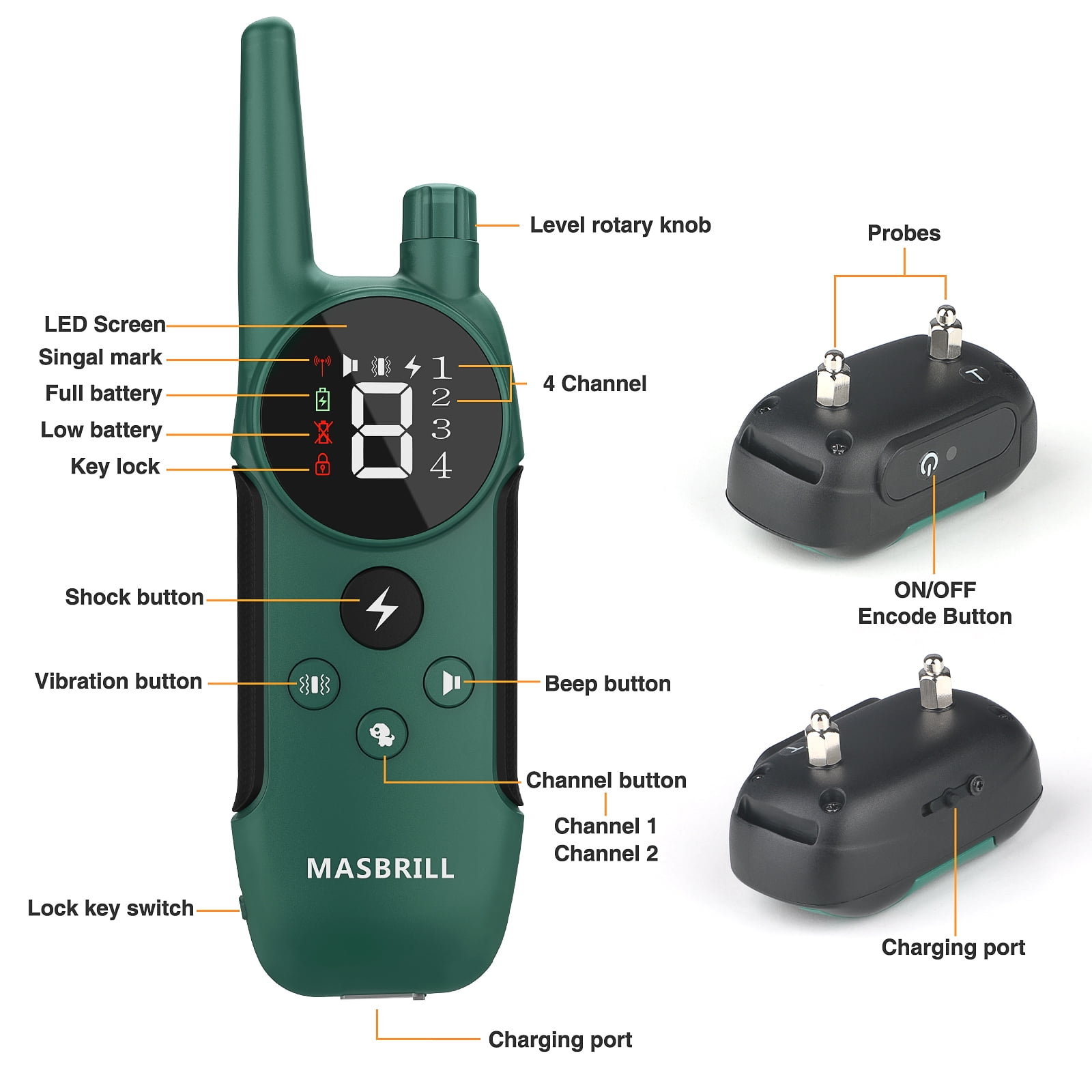 vibrating dog collar walmart Bark Control Shock Collar For Pound Dog Rechargeable Waterproof Training  Collar Daphinx Bark Collar For Dogs 5-130 Lbs Vibrating Shock Training  Collar With Automatic Mode, IP67 Waterproof Vibration main image 0