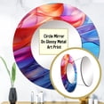 thumbnail image 3 of Designart "Kaleidoscope Dreams I" Rainbow Rund Mirror For Wall Decor - Large Multicolor Round Print Mirror - Round Traditional Mirror - Wall Mounted Round Large Mirror - 23" x 23", 3 of 6