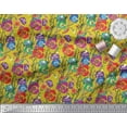 thumbnail image 3 of Soimoi Viscose Chiffon Fabric Leaves & Poppy Floral Printed Craft Fabric by the Yard 42 Inch Wide, 3 of 3