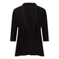 thumbnail image 5 of Fznquz Bolero Womens Sweaters Cardigan Black Open Front Lightweight Cardigan Shrug 3/4 Sleeve Sweater Jacket, 5 of 6