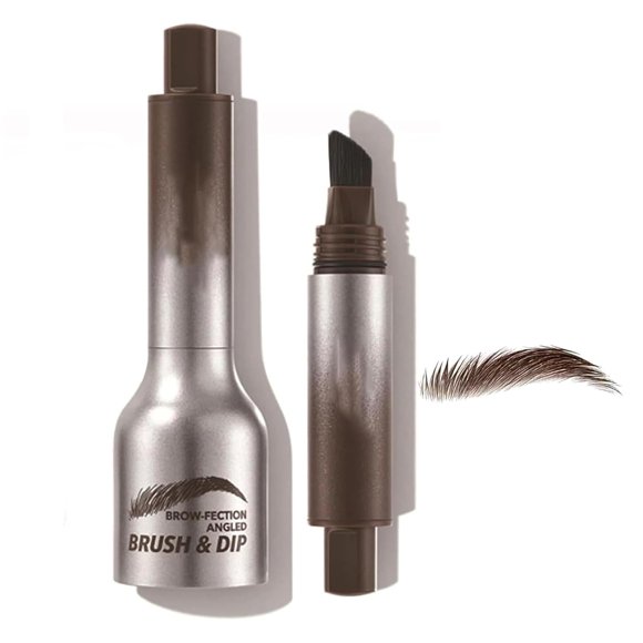 Gel líquido para cejas con pincel en ángulo y pincel para cejas líquido, lápices para cejas a prueba de manchas, lápiz para cejas resistente al agua y de larga duración, crea cejas de aspecto natural