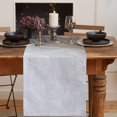 thumbnail image 2 of Marble Texture Linen Burlap Table Runner 14 x 72 Inch, Dinning Table Runner for Farmhouse, Wedding, Party, Barbecue - Marble Ink Texture Background Pattern Print Table Decor, 2 of 8
