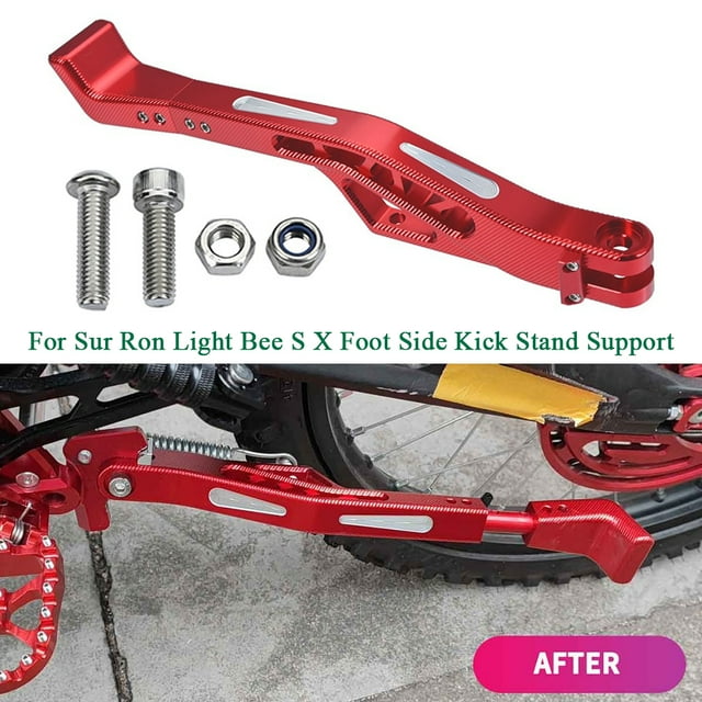 ALLTIMES Foot Side Kick Stand Support for Sur Ron Light Bee S X, 6061 Aluminum Alloy, Adjustment Length