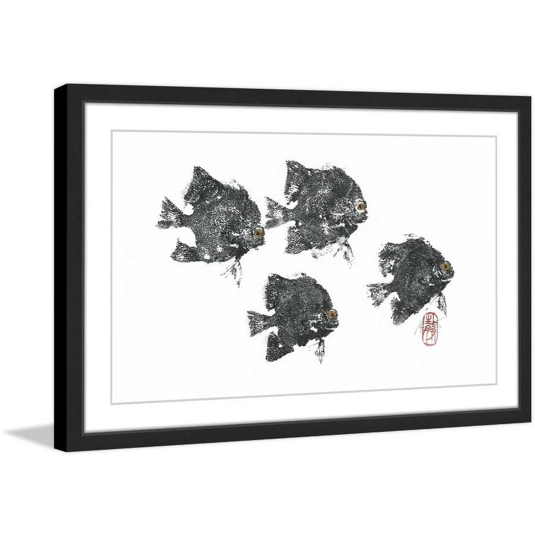 Marmont Hill "Piranhas" Framed Painting Print