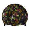 thumbnail image 1 of Gorro de Natación Arena Print 2 Unisex de Silicona para Adultos Hojas Caídas, 1 of 6