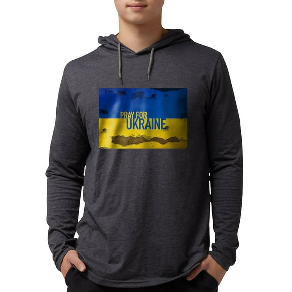 CafePress - Pray For Ukraine Sweatshirt, S Long Sleeve T Shirt - Mens Hooded Shirt