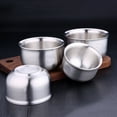 thumbnail image 6 of WRISTBIQUE 1Pack Metal Soup Bowls Silver 13.5*0.5*3.1in 304 Stainless Steel Heat Insulated Double Wall Round, 6 of 8