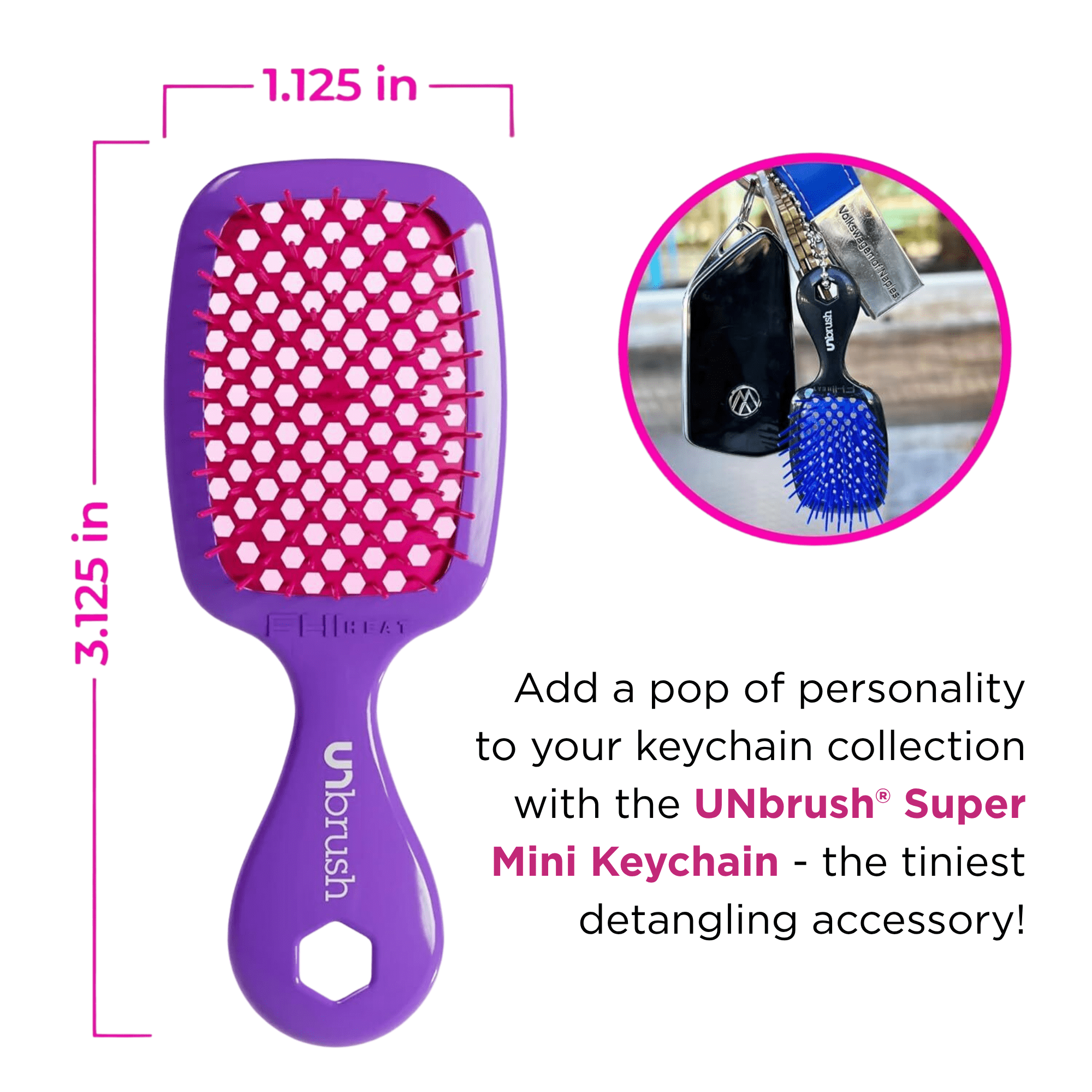 FHI Heat UNbrush® Super Mini 3 Pack, Neon