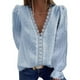 thumbnail image 1 of Blusa casual para mujer,Camisa de encaje para mujer Camisa de encaje para mujer Blusa de gasa para mujer Características mejoradas, 1 of 6