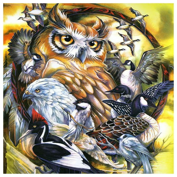 Taladro Pintura Diamante (DE3093) 5D DIY Grupo Completo de Aves Kits de Bordado de punto de Cruz 20X30cm Hugtrwg Para estrenar
