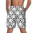 thumbnail image 4 of Uemuo Happy Football Pattern Mens Swim Trunks Quick Dry Board Shorts with Mesh Lining, Stretch Beach Shorts Quick Dry No-Chafing Board Shorts-X-Large, 4 of 9
