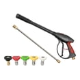thumbnail image 1 of Pistola larga para hidrolavadora de 4000 PSI, con extensión de varilla de repuesto, 5 puntas de boquilla, M22 de 14 mm y conector rápido Karcher para herramienta de limpieza de lavado de automóviles., 1 of 5