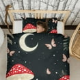 thumbnail image 3 of Mushroom and Butterfly Duvet Cover and Pillowcase Set for Single Bedding, Bedroom Accessories for Kids Teens, 3 of 5