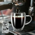 thumbnail image 6 of Baalaka 12oz Double Wall Insulated Borosilicate Glass Mugs Set of 2, for Coffee, Cappuccino, Latte, Kitchen & Travel, 6 of 7