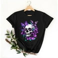 thumbnail image 4 of Busydd Womens Fall Tops Trendy Halloween Graphic Tees for Women Casual Comfy Round Neck Cotton Womens T Shirts Summer Short Sleeve Going Out Tops L, 4 of 4