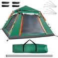 thumbnail image 4 of Green Camping Tent, Foldable Waterproof Tent, Equipped with 2 Mosquito Nets, Windows and Storage Bag, Suitable for Hiking, Mountain Climbing, Exploration and Fishing., 4 of 11