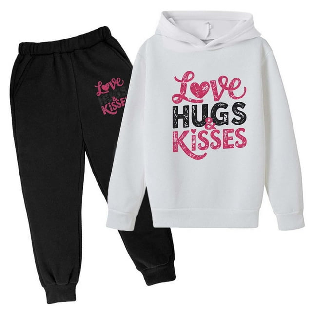 Tenues & Ensemble pour Garçons Automne Hiver Ensemble à Capuche pour Enfants Chandail Imprimé Mignon Manches Longues Décontracté Ensemble à Capuche pour Garçons