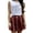 Wine, variant on Women's Fashion High Waist Pleated Solid Color Short Skirt Loose Sequin Skirt High Waist Pencil Skirt A Line Mini Skirt Daily-Wear Flowy Shiny Glitter Mini Short Skirts Club Party Black L
