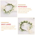 thumbnail image 3 of 1 diadema de corona nupcial para novia, accesorio para el cabello para bodas en la playa (blanco, verde), 3 of 6