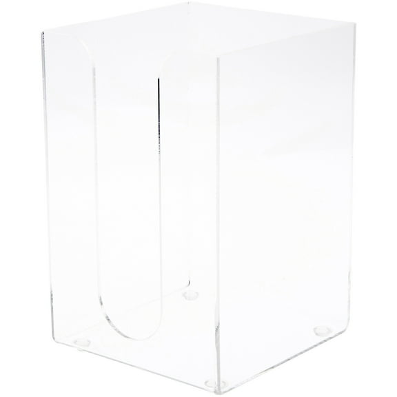 Plymor Clear Acrylic Tall-Stack Napkin Holder, 8.375" H x 5.5" W x 5.5" D (Holds 5" Square Beverage/Cocktail Napkins) (6 Pack)