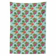thumbnail image 2 of Hawaii Tablecloth, Blossoming Hibiscus Flower with Fern Foliage Grunge Effect Retro Nature Pattern, Rectangle Satin Table Cover Accent for Dining Room and Kitchen, 60" X 90", Multicolor, by Ambesonne, 2 of 2
