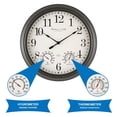 thumbnail image 4 of HOMETRENDS 15.5" Quartz Traditional Indoor, Outdoor Wall Clock, 4 of 8