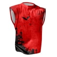 thumbnail image 4 of Mens Tee Pattern Print Muscle Retro Loose Fit Sleeveless Beach Vacation Clothes for Men,Red,2XL, 4 of 4