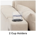thumbnail image 5 of WOTSTA Polyester Built In Usb Port U Shaped Modular Sofa With Pillows and Ottomans, Beige, 5 of 11
