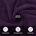 thumbnail image 4 of Juego de toallas de baño MOONQUEEN de microfibra de secado rápido, paquete de 2 unidades, color morado, 4 of 7