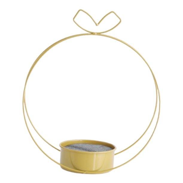 Cesta de flores decorativa de metal con soporte, elegante decoración festiva DIY, regalo ideal, centro de mesa, estante de flores para comedor, hotel Manzana con espuma
