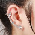 thumbnail image 1 of Korean zircon earrings fashion petal ear clip earrings new style earrings, 1 of 2