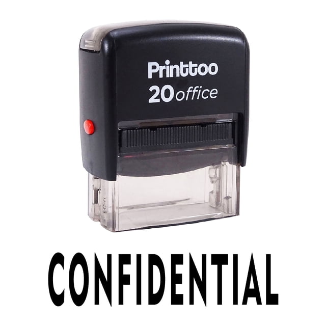 Printtoo CONFIDENTIAL Self Inking Rubber Stamp Office Stationary Stamp-Black