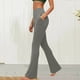 thumbnail image 2 of Amzcrzy Leggings Acampanados Mujer S-2XL - Yoga, Cintura Alta Sin Costura Delantera, Muy Elásticos Cómodos, Color Liso, Bolsillos Gris, 2 of 6